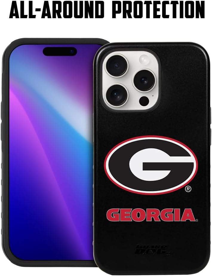 Guard Dog Case Compatible with iPhone 15 Pro Max - Military Grade - Rugged Two Piece Protection - Collegiate Licensed - Georgia Bulldogs - Logo - Image 1